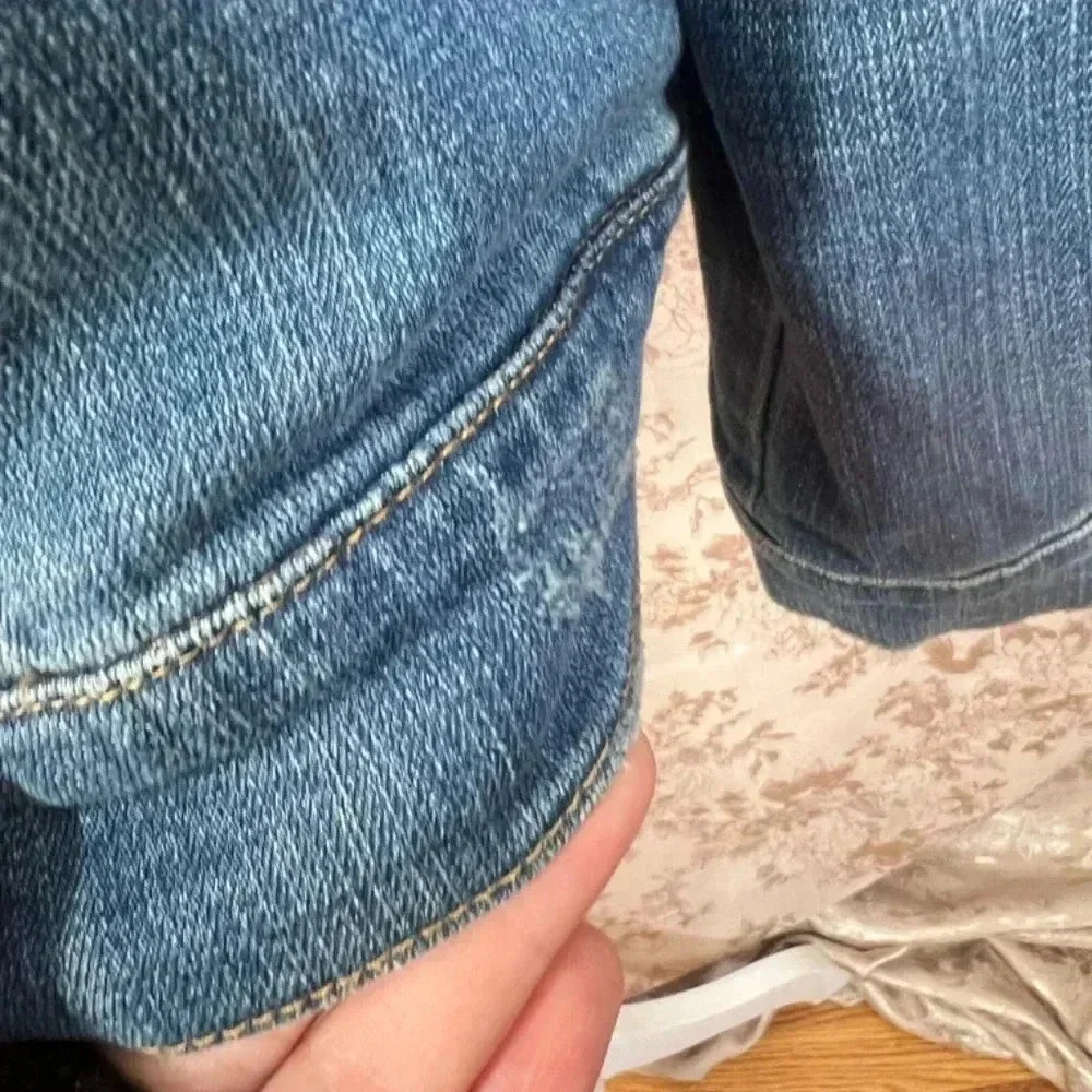 SOLD Anthropologie Pilcro and the Letterpress Amore Floral Embroidered Denim - Picture 8 of 9